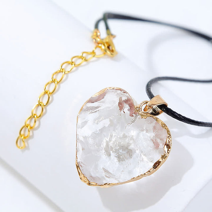 Creative Heart Crystal Fluorite Necklace - image 3
