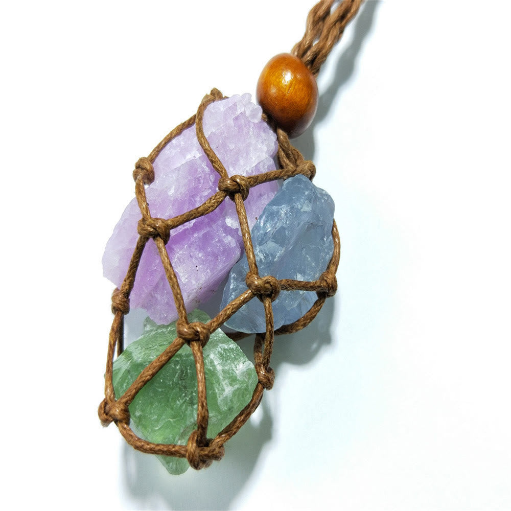 Olivenorma Handwoven Extra Large 5.5cm Adjustable Necklace Mesh Bag - image 9