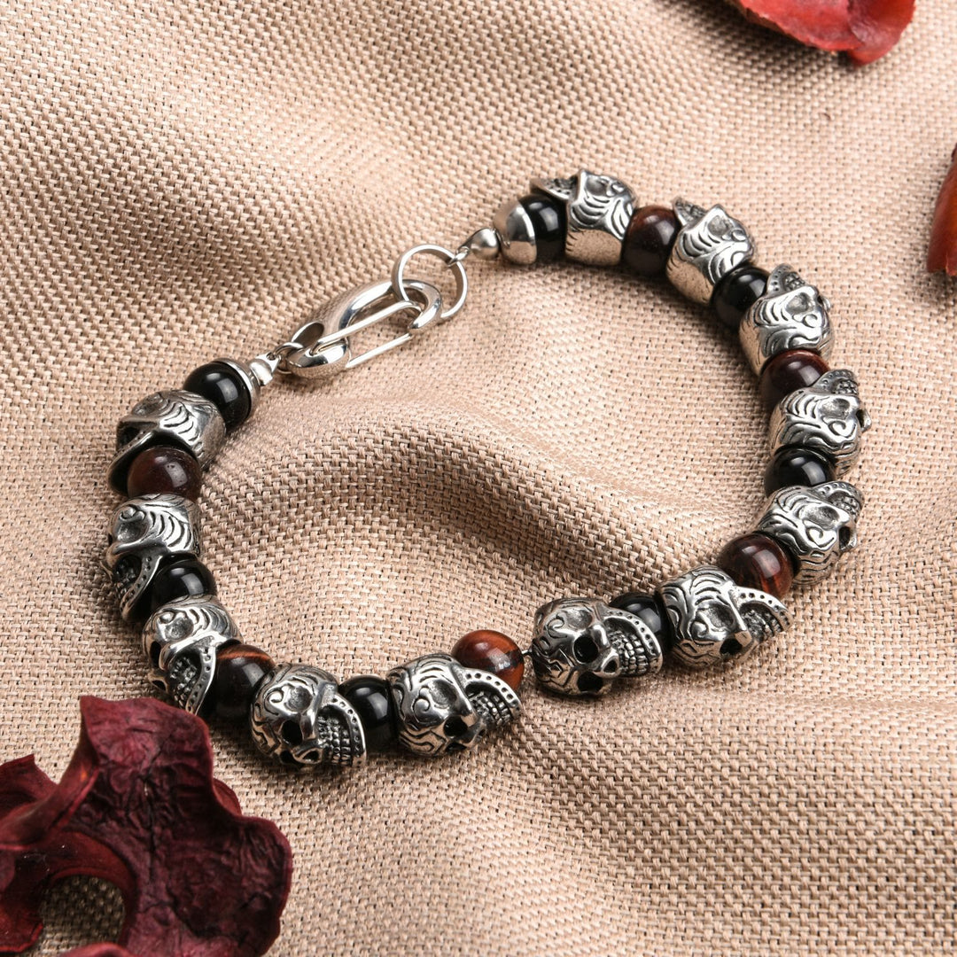 Olivenorma Natural Tiger Eye Handmade Stainless Steel Bracelet - image 5