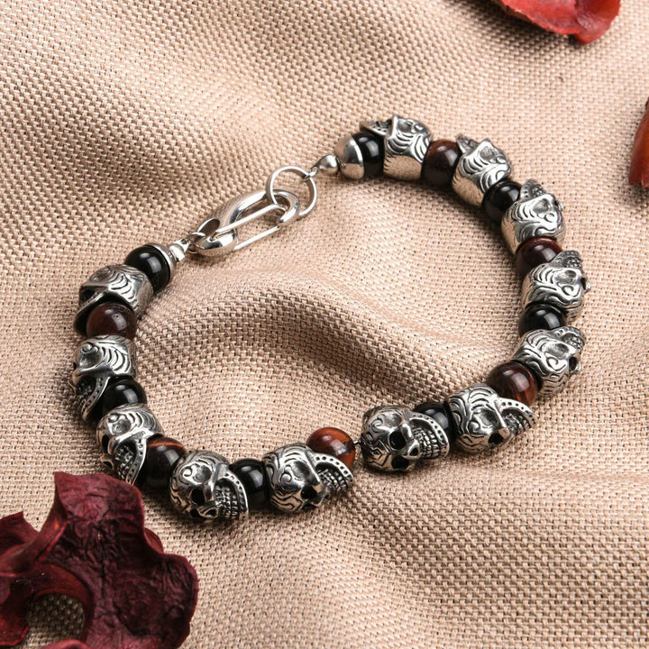 Olivenorma Natural Tiger Eye Handmade Stainless Steel Bracelet - image 5