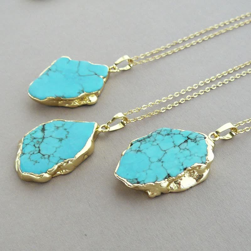 Olivenorma Delicate Irregular Turquoise Necklace - image 6
