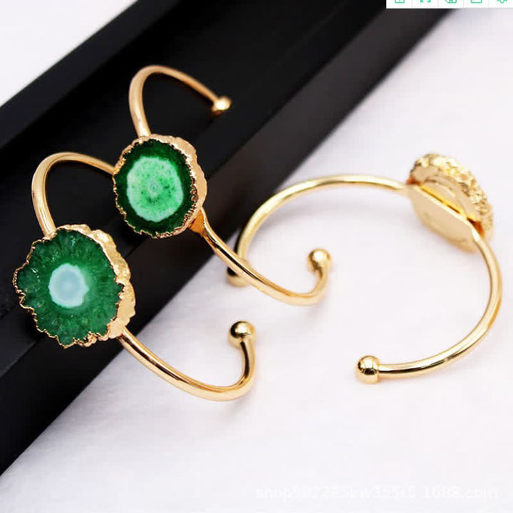 Irregular Sunflower Natural Gemstone Bracelet - Peridot - image 11
