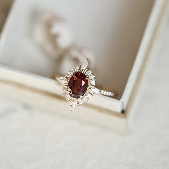 Olivenorma Vintage Ruby "Miss Rose" Atmosphere Ring - image 6