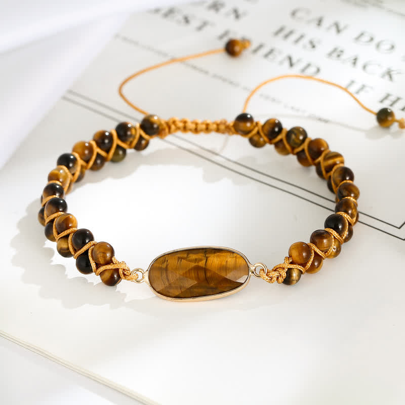 Olivenorma Tiger Eye Beads Braided Bracelet - Tiger Eye - image 0