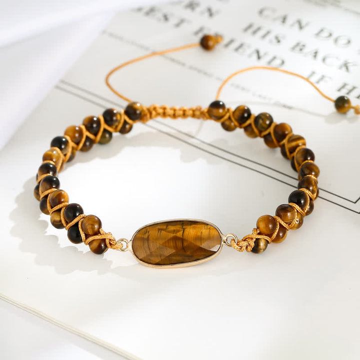 Olivenorma Tiger Eye Beads Braided Bracelet - Tiger Eye - image 0