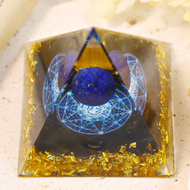 Olivenorma Lapis Lazuli Sphere Letter 1972 Orgone Pyramid - image 2