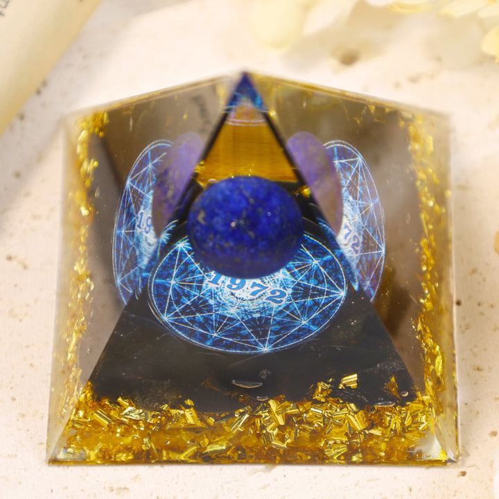Olivenorma Lapis Lazuli Sphere Letter 1972 Orgone Pyramid - image 2
