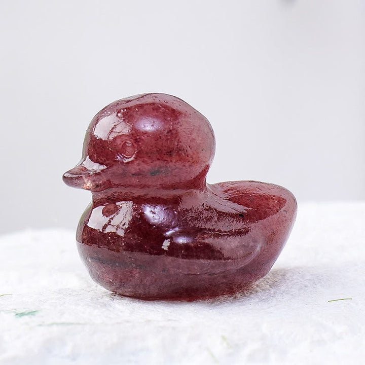Olivenorma 1.2Inch Quartz Crystal Duck Carving Gemstone Decoration - image 5