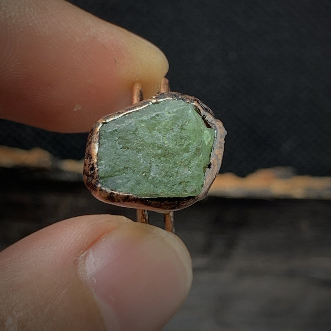 Olivenorma Natural Irregular Raw Stone Twelve Birthstone Adjustable Ring - image 51