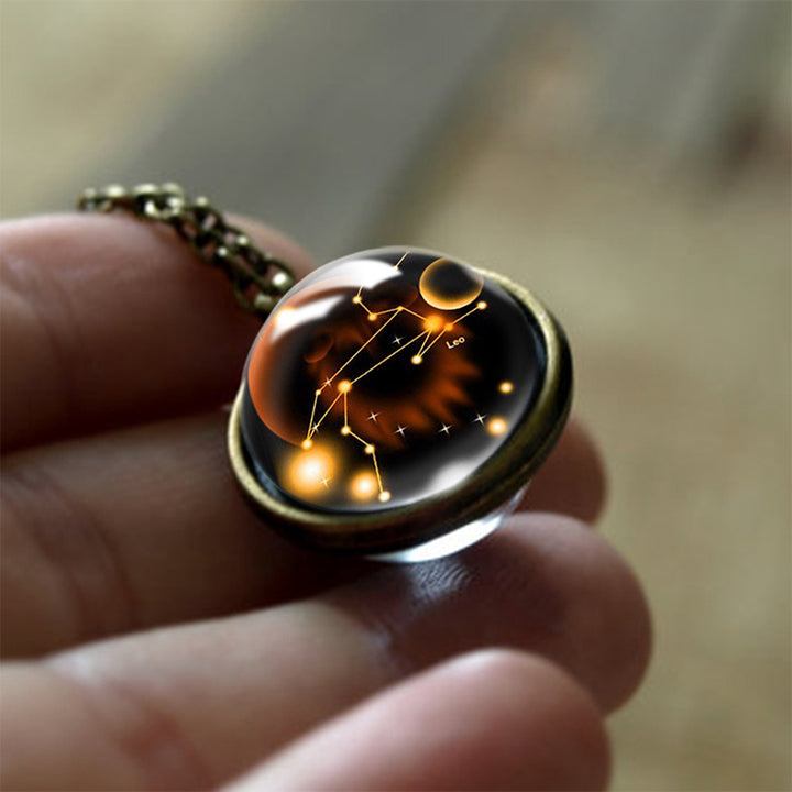 Olivenorma Glass 12 Stars Zodiac Protection Necklace - Leo - image 6