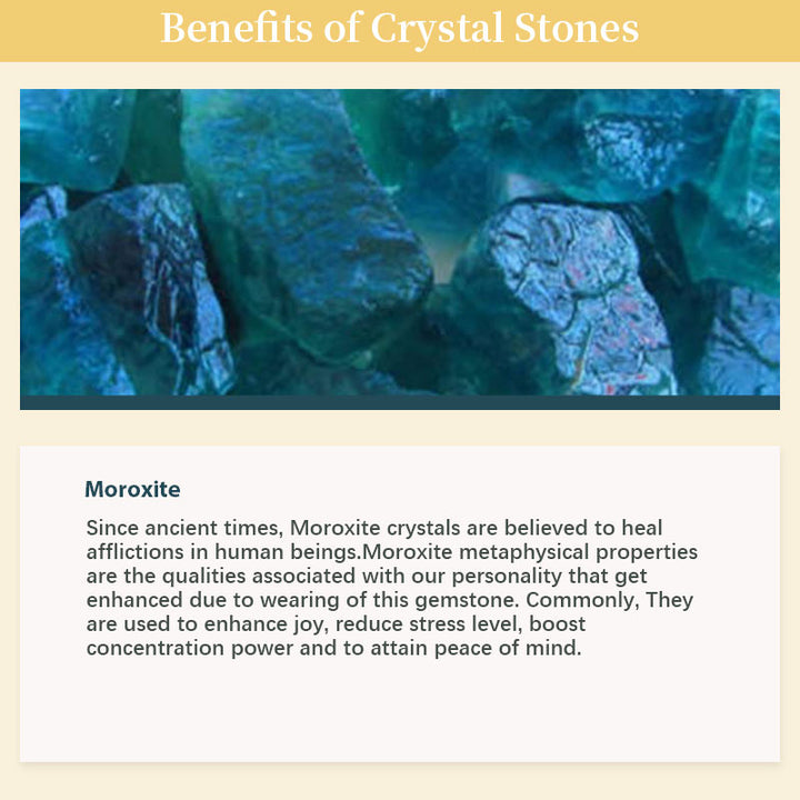 Natural Moroxite Stone Purification Gemstone Bracelet - image 5
