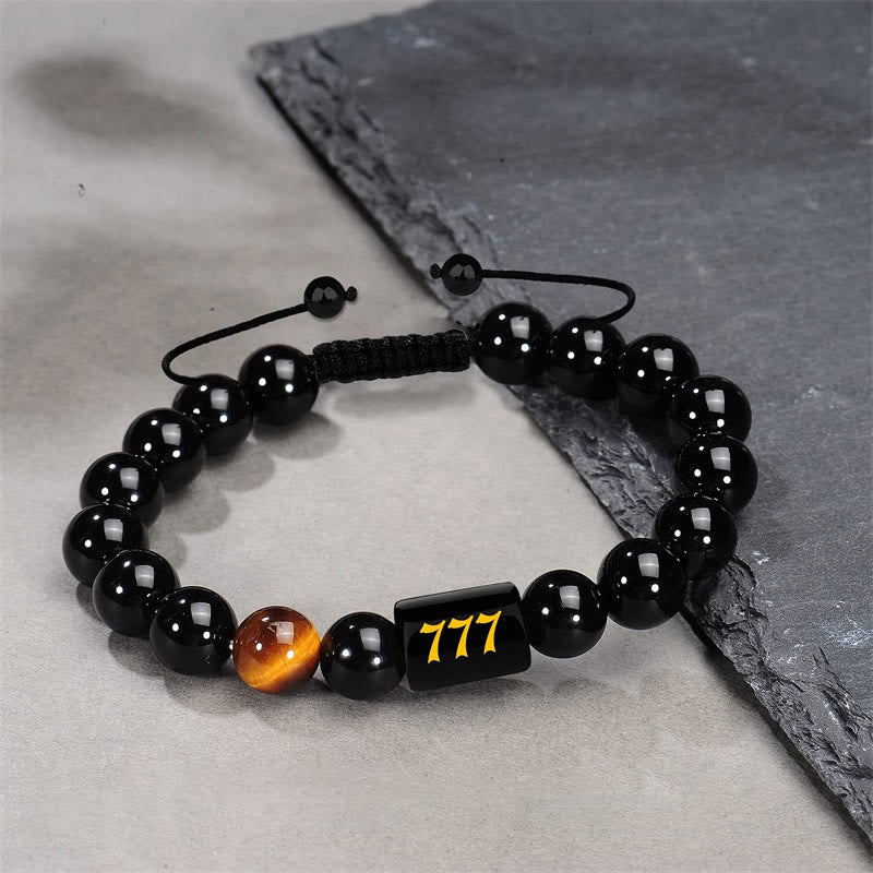 Olivenorma 10mm Obsidian Bead Fashion Number 000-999 Bracelet - image 12