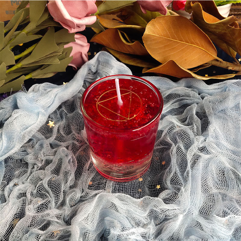 Olivenorma Wish Prayer Ceremony Glass Candle - Red - image 3