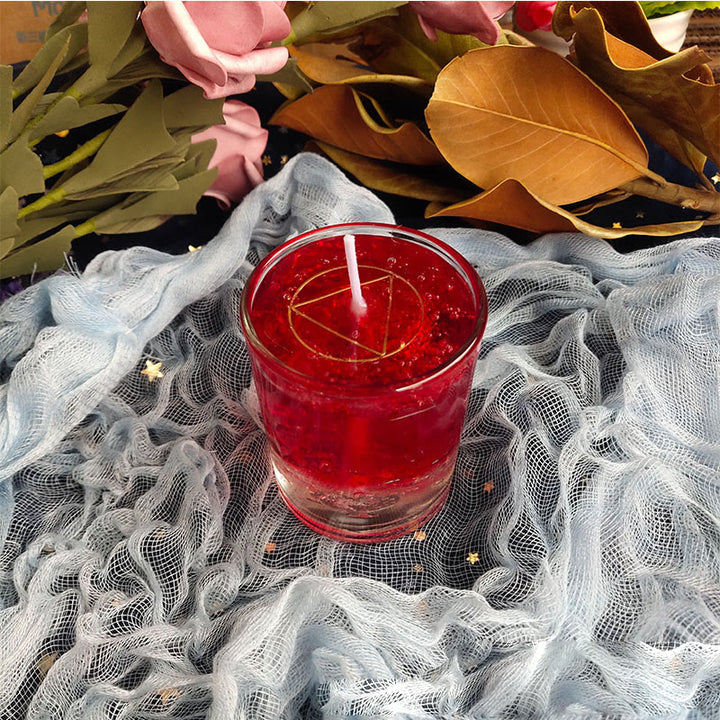 Olivenorma Wish Prayer Ceremony Glass Candle - Red - image 3