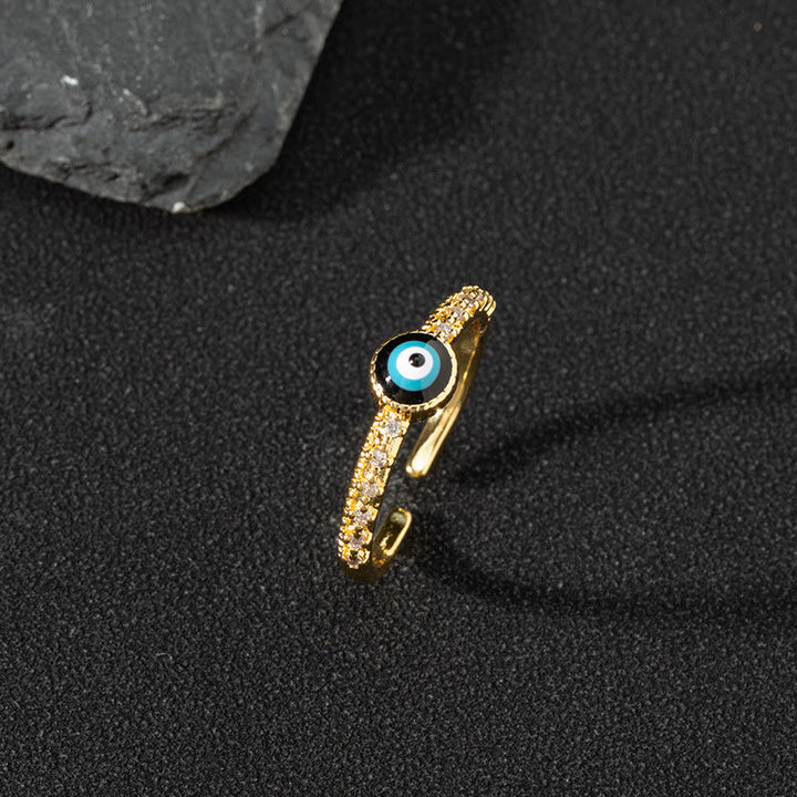 Olivenorma White Zircon Ring Evil Eye Adjustable Ring - Evil Eye #3 - image 9