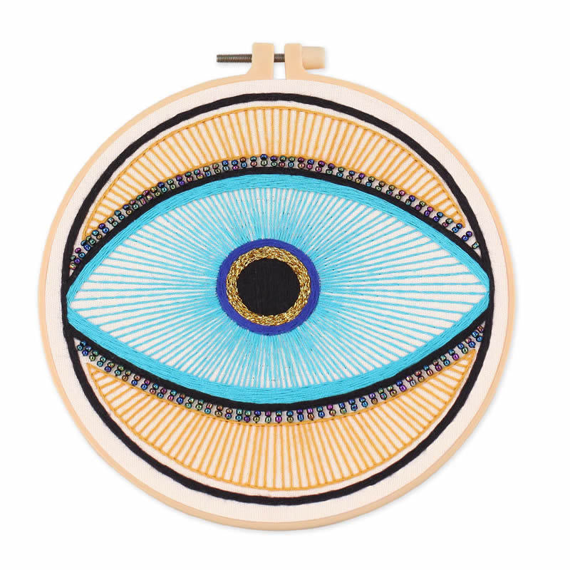Olivenorma Evil Eye Hand Embroidery Semi Finished Material Decoration - Evil Eye&Cotton#5 - image 5
