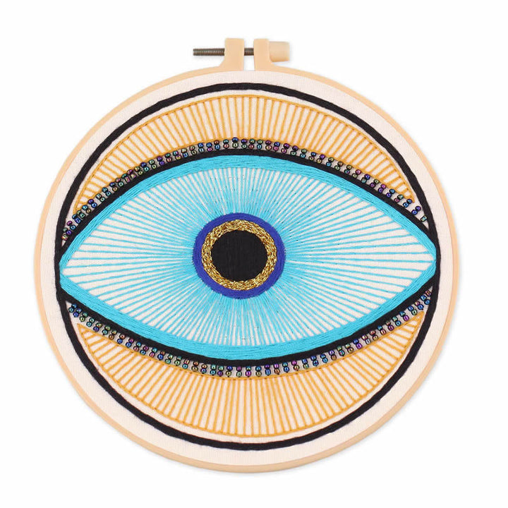 Olivenorma Evil Eye Hand Embroidery Semi Finished Material Decoration - Evil Eye&Cotton#5 - image 5