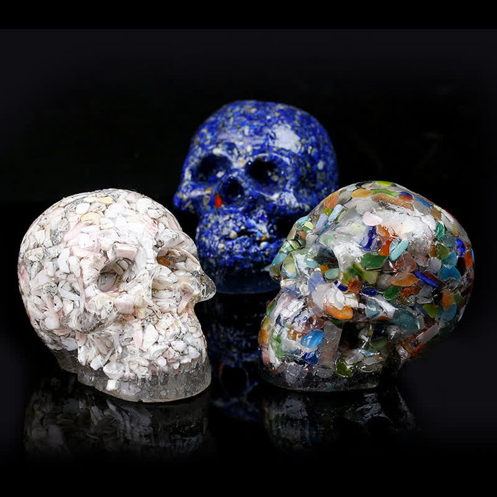 Olivenorma Natural Crystal Skull Gemstone Decoration  - image 0