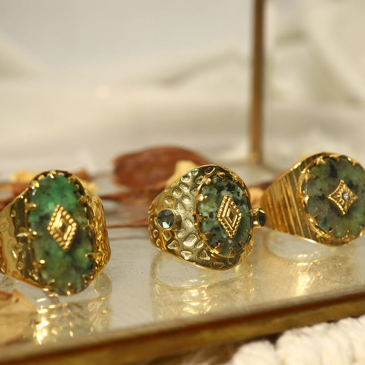 Olivenorma African Turquoise Adjustable Ring - image 9