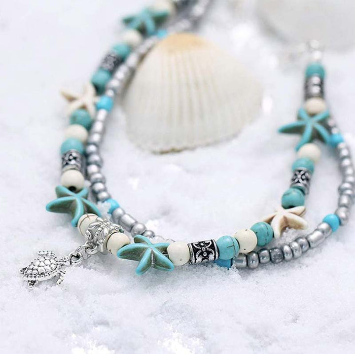 Olivenorma Turquoise Turtle Symbol Bracelet Anklet - image 4