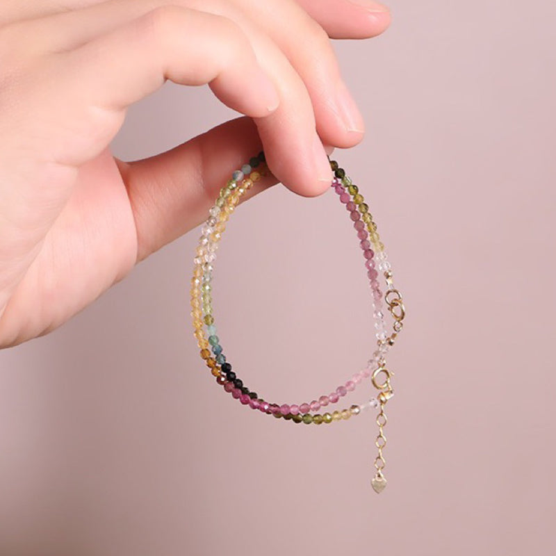 Olivenorma Rainbow After Rain - Citrine with Fluorite Gemstone Bracelet - image 3