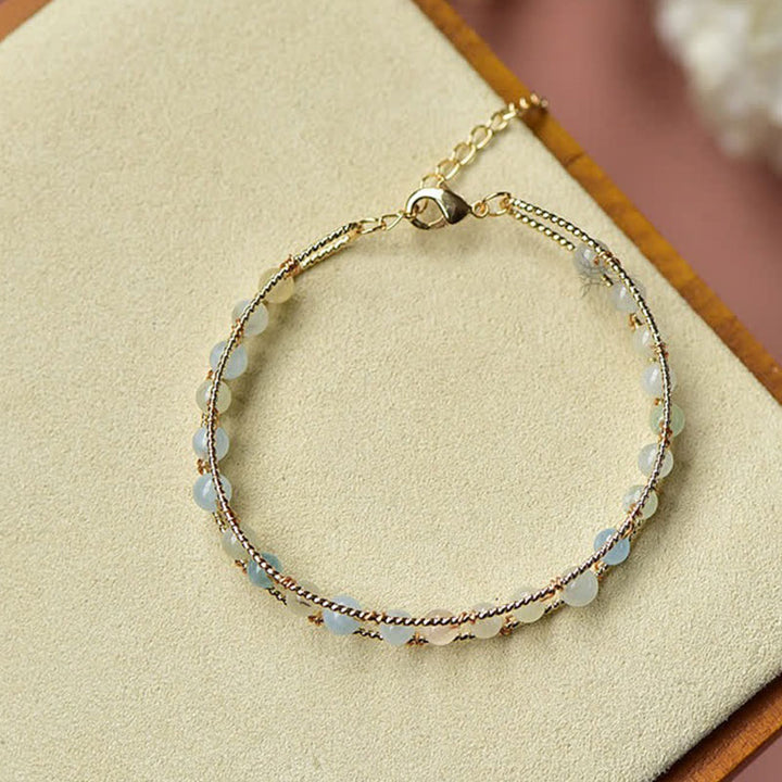 Narural Morganite Gemstone Bracelet - image 3