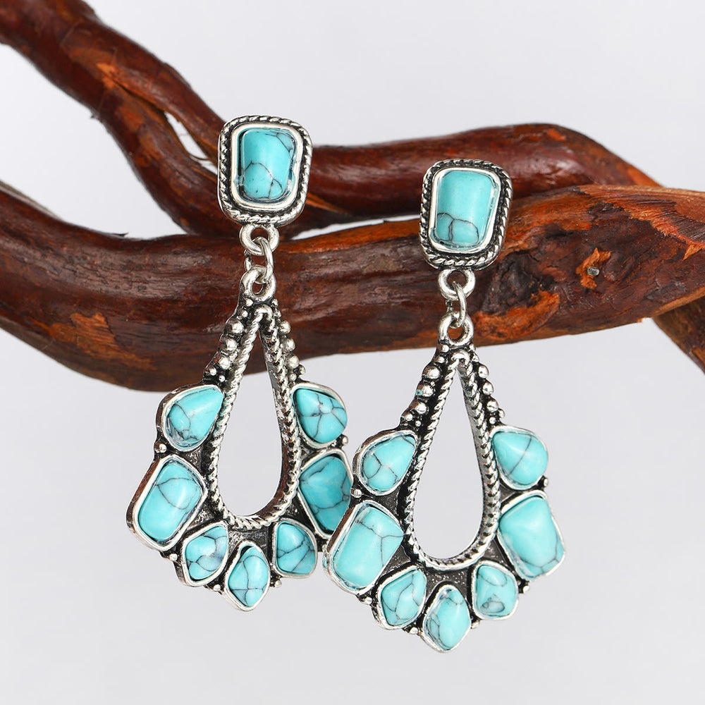 Olivenorma "Sedona Sky" Vintage Turquoise Earrings - image 1