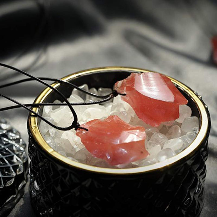 Red Quartz Grounding & Balancing Gemstone Neclace - image 6