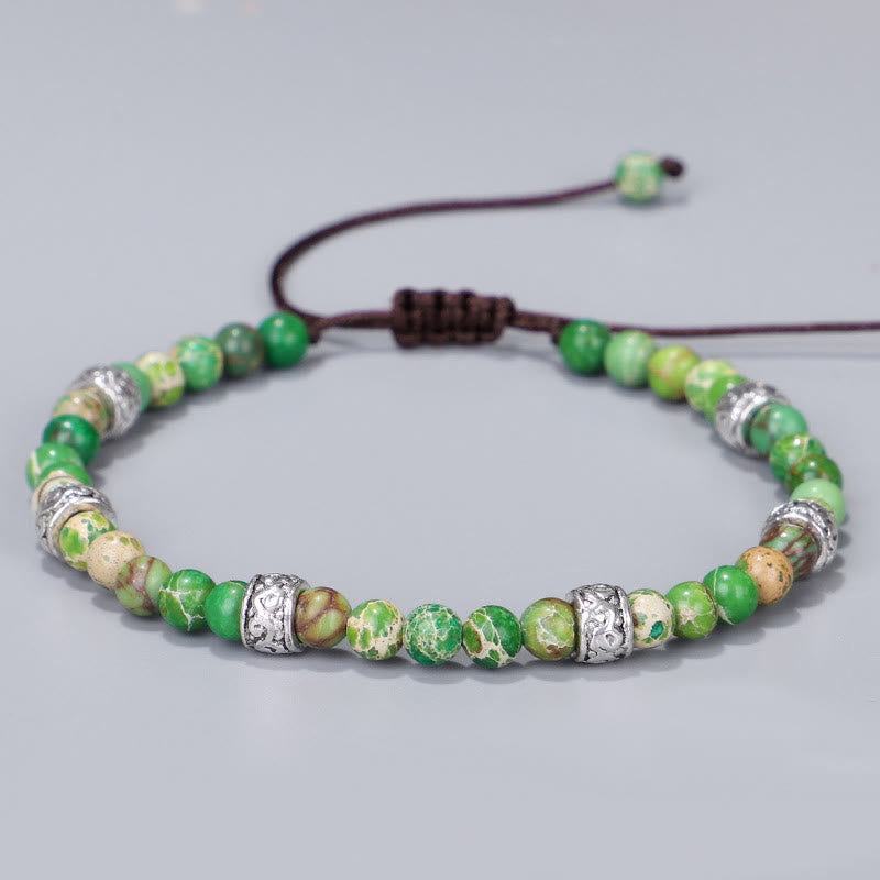 Olivenorma Natural Multicolor Imperial Stone Beaded Braided Bracelet - image 12