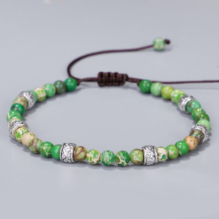 Olivenorma Natural Multicolor Imperial Stone Beaded Braided Bracelet - image 12
