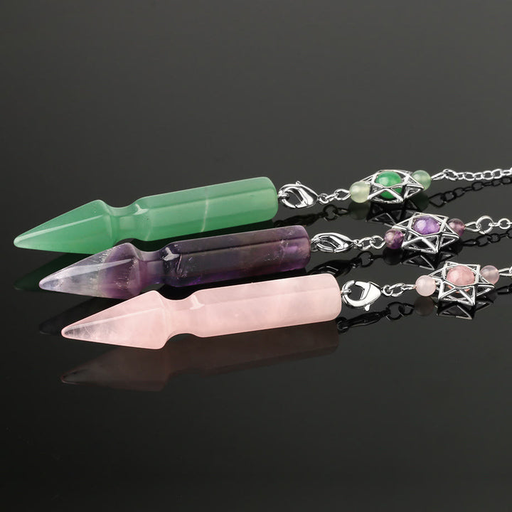 Olivenorma Natural Crystal Metatron Lotus Pendulum - image 13