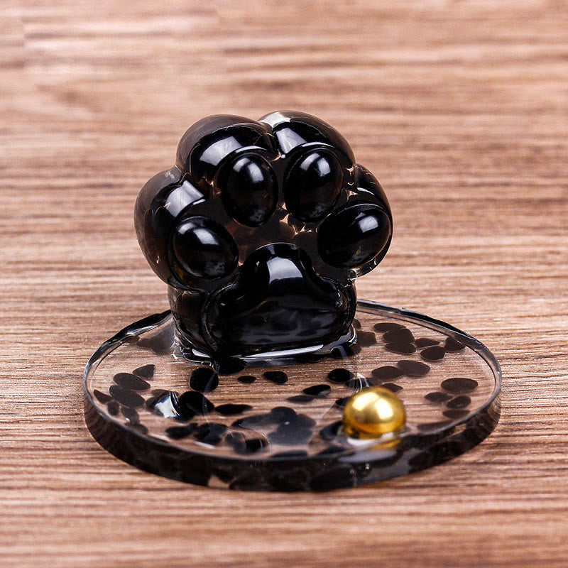 Olivenorma Natural Stone Epoxy Cat Claw Mobile Phone Holder - Obsidian - image 33