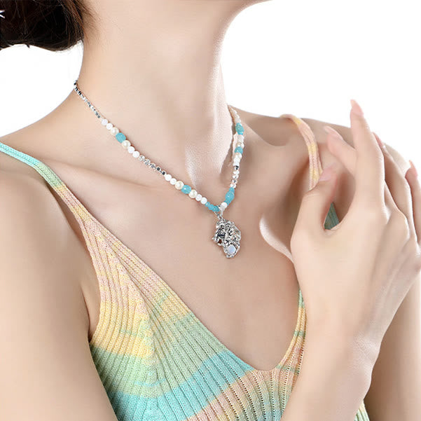 Olivenorma Moonstone Zodiac Pendant Alloy Necklace - image 4