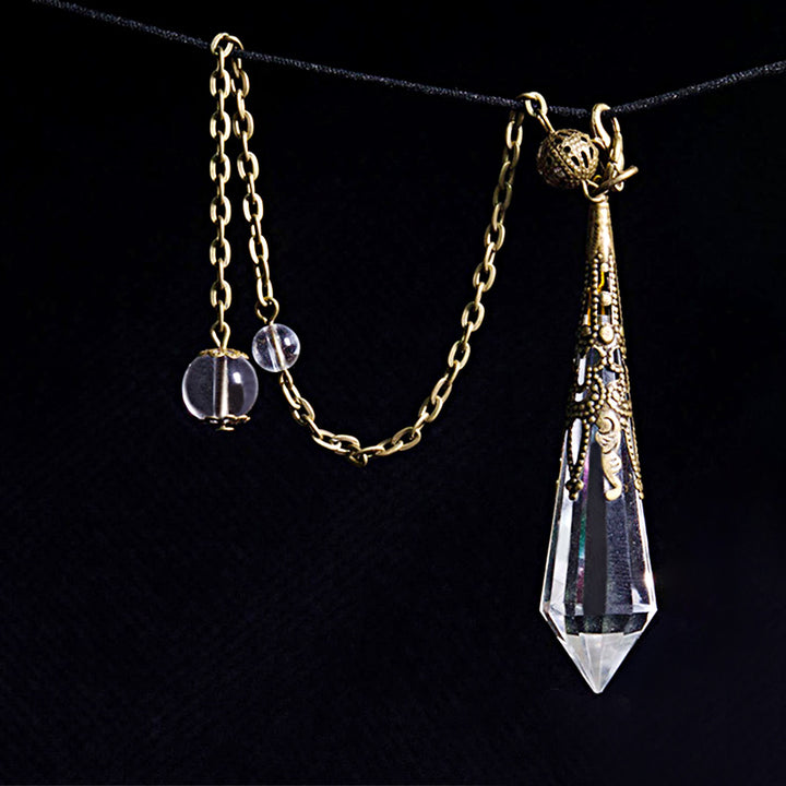 Clear Crystal Meditation Pendulum - image 2