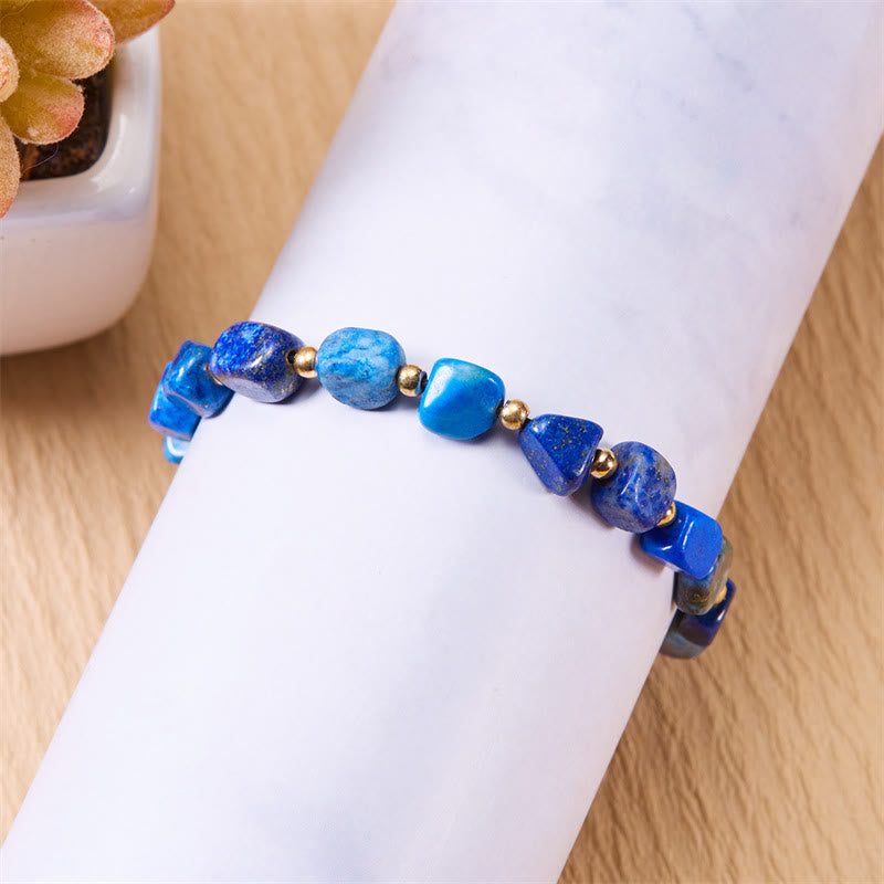 Olivenorma Natural Irregular Stone Beads Hand Woven Bracelet - image 12