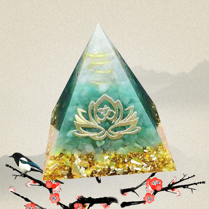 Olivenorma Green Aventurine Lotussy Orgone Pyramid - image 3