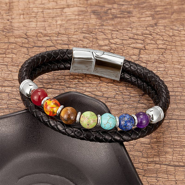 Natural Crystal Chakra Balence Bracelet - #4 - image 4