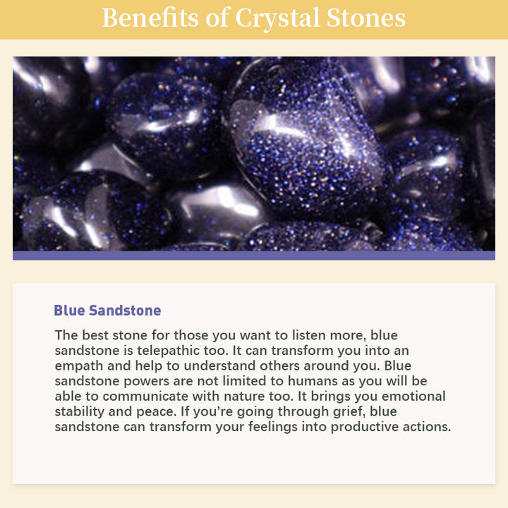 Blue Sandstone Listening Zodiac Necklace - image 16