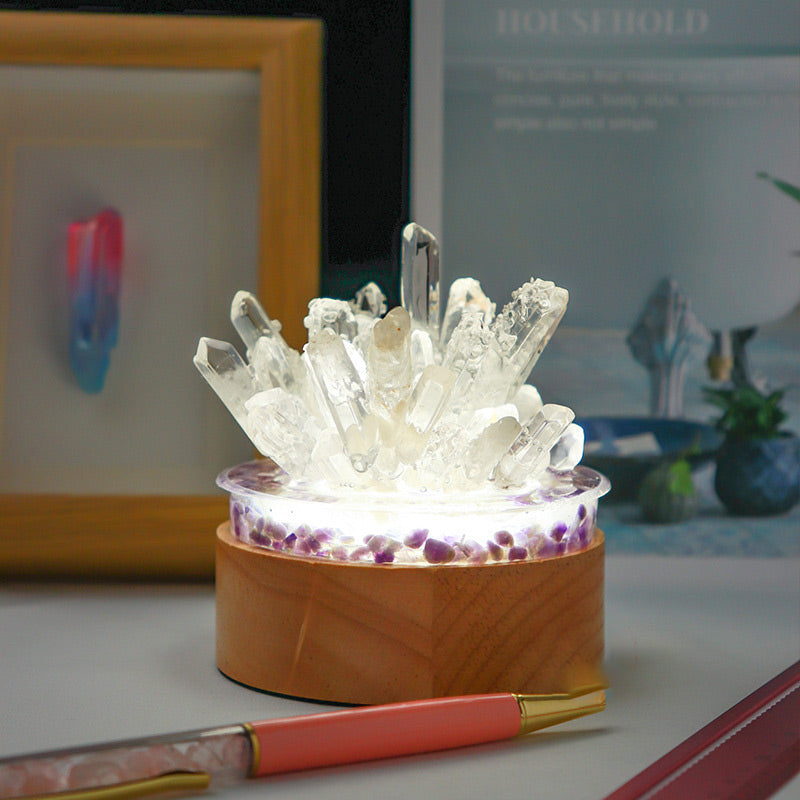  Olivenorma Natural Clear Crystal Lamp - image 7