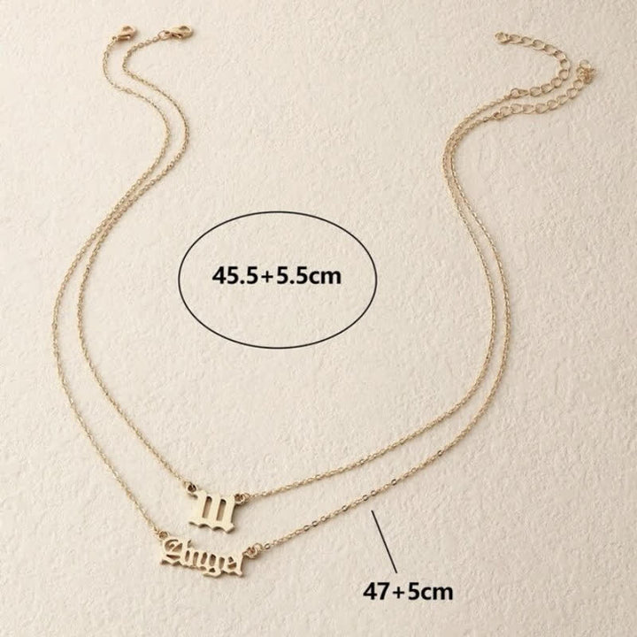 Olivenorma Angle Number & Angel Dainty Double Necklace - image 9