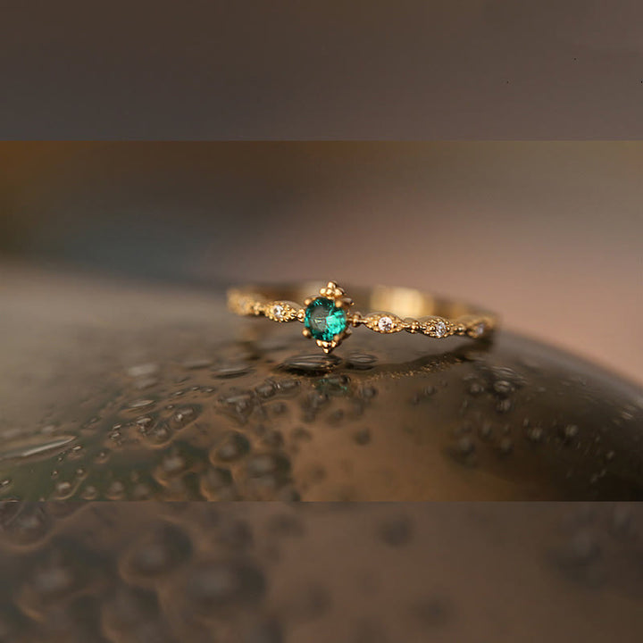 Olivenorma Emerald White Zirconia Ring - US 8 - image 0