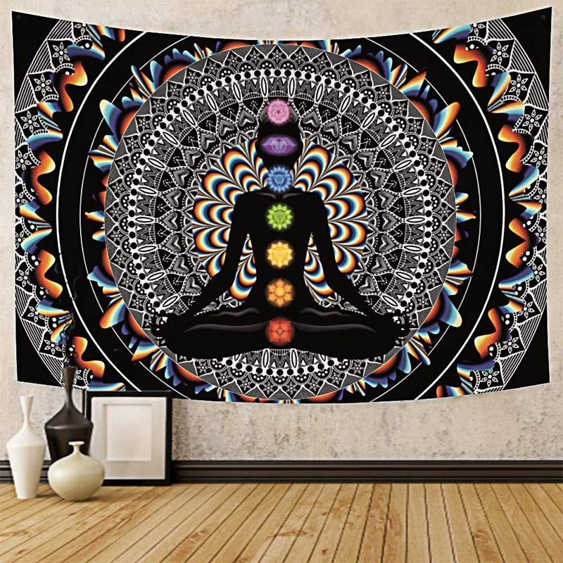 Chakra Vintage Meditating Yoga Tapestry - 7 Chakra Tapestry - 230*150 - image 0