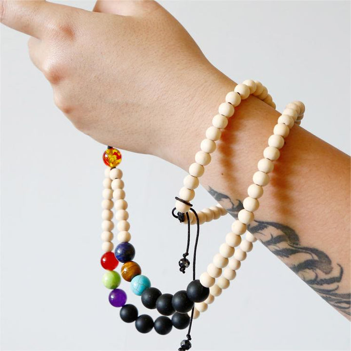 Olivenorma Natural Crystal String Handmade Wooden Beads Phone Strap - image 3