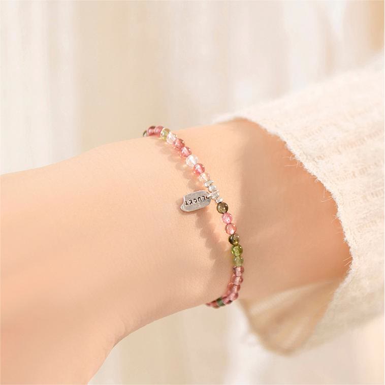 Olivenorma Natural Tourmaline 3cm Beaded Lucky Bracelet - image 2