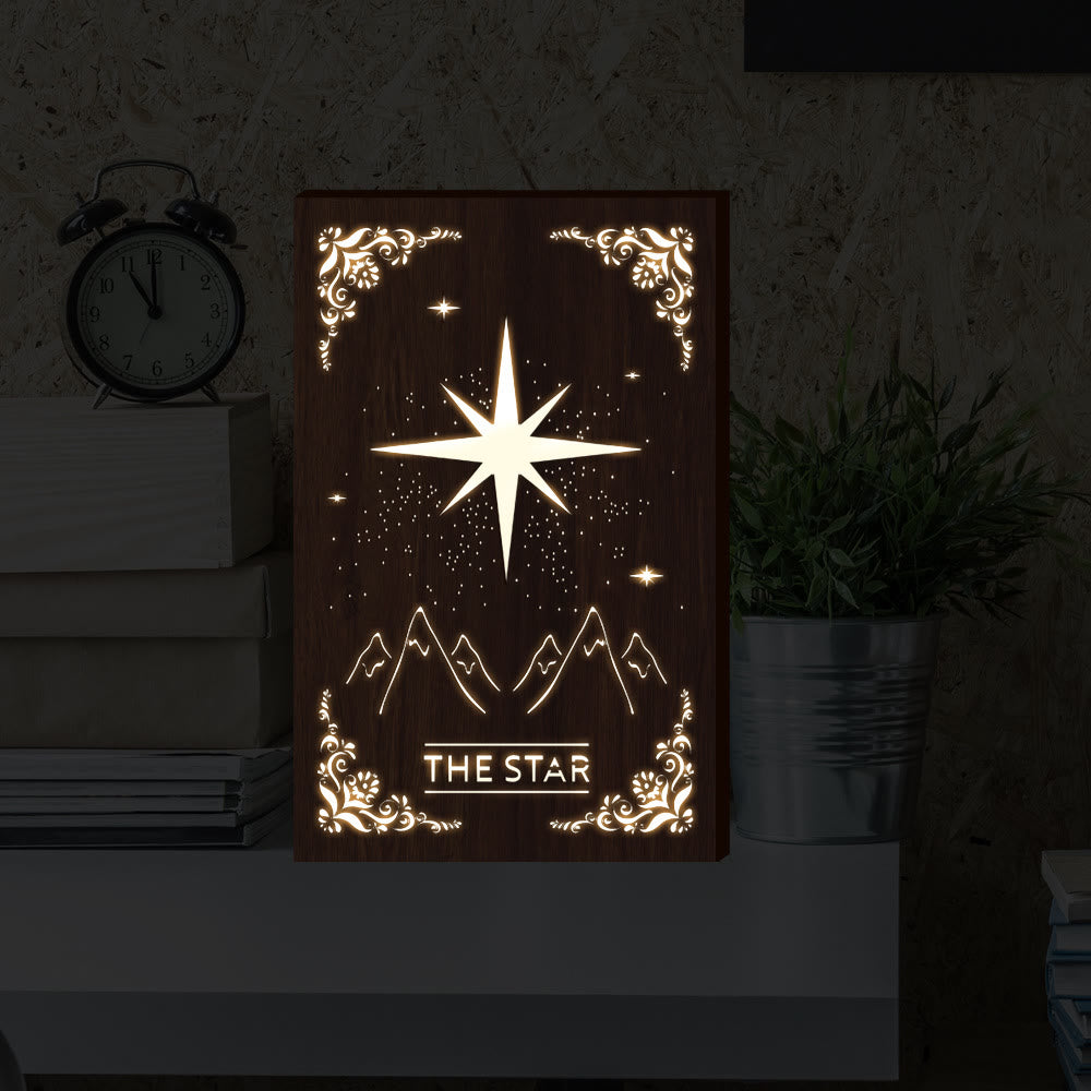 Olivenorma "THE STAR" Wooden Hill Starry Sky Lamp Decoration - image 5