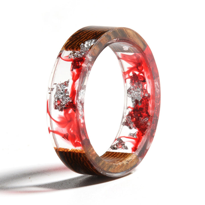 Olivenorma Intellectual & Optimistic - Handmade Wood Ring - Red - 11 - image 20