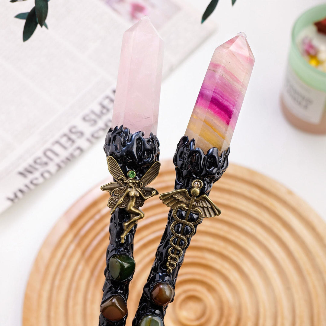 Olivenorma Natural Stone Magic Column Cosplay Halloween Crystal Wands - image 1