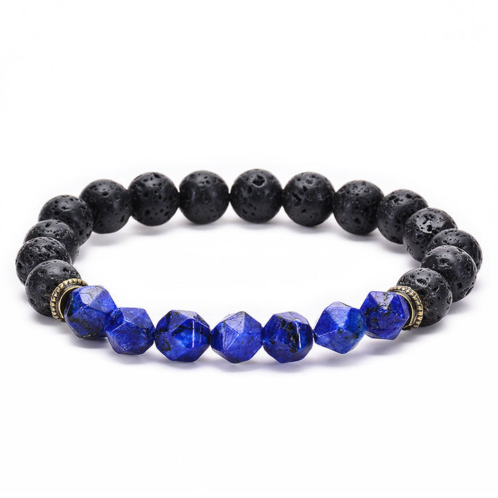 Tiger Eye With Lava Stone Protection Bracelet - Lapis Lazuli - image 5