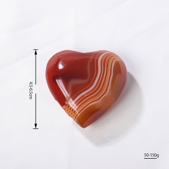Red Agate Healing Crystal Hearts - image 2