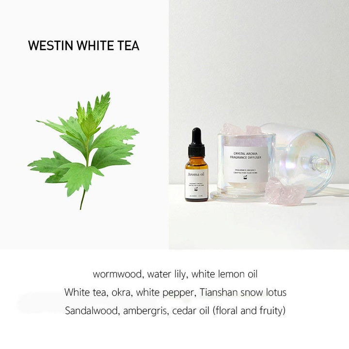 Olivenorma Scented Oil Diffuser Gift Set Crystal Aromatherapy - Rose Quartz&WESTIN WHITE TEA - image 3